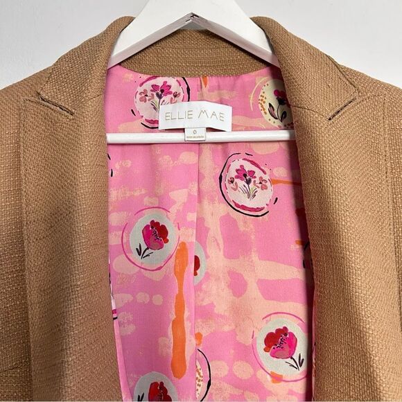 Ellie Mae Karter Cotton Blazer BURNT COCONUT - Picture 2 of 14